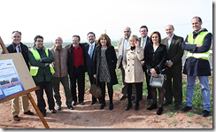 Un momento de la inauguración de la carretera que une La Solana con la pedanía de pozo de la Serna