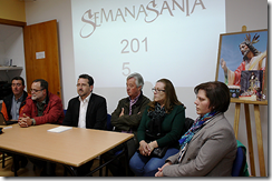 El alcalde de La Solana, Luis Díaz cacho, durante la presentación de los actos de la próxima Semana Santa