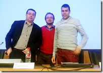 0 Toledano, entre el director general y el jefe de servicio de Desarrollo Rural, el pasado viernes en Tomelloso