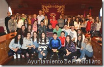 La alcaldesa de Puertollano recibe a los estudiantes polacos de intercambio con el IES Galileo Galilei