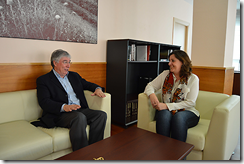 La consejera de Economía, Empresas y Empleo, Patricia Franco, ha mantenido un encuentro de trabajo con el alcalde de Illescas, José Manuel Tofiño