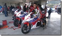 Quique López Nieto ya entrena con la moto que va a competir este año en la Copa Honda