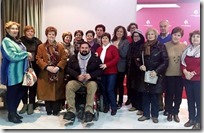 Voluntarias de AMASOL, presidente y concejal