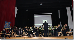 Un momento del concierto ofrecido por la banda de música