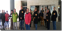Miembros de CCOO y UGT de Ciudad real se han concentrado a la entrada del edificio de los sindicatos