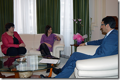 La Delegada del Gobierno Regional, Carmen teresa Olmedo, la alcaldesa de Ciudad Real, Pilar Zamora y el presidente de la Diputación Provincial, José Manuel Caballero, han mantenido un encuentro para hacer balance