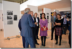 El rector de la UCLM, Moguel Ángel Collado, ha inaugurado la exposición en un acto al que ha asistido también la alcaldesa de Ciudad Real, Pilar Zamora