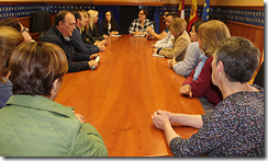 La delegada de la Junta en Ciudad Real, Carmen Olmedo, ha recibido al comité de empresa de la Consejería de Bienestar Social en Ciudad Real