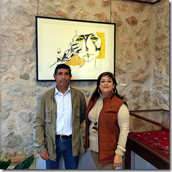 La alcaldesa, Encarnación Medina, y el concejal de Cultura, Pedro Birriales, visitaron la muestra