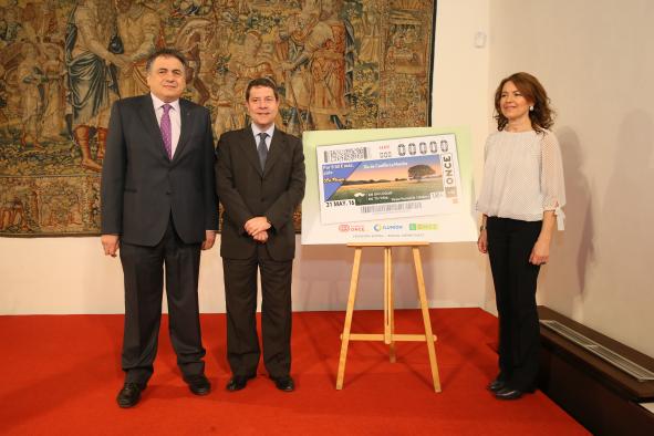 Hoy se ha presentado la imagen del cupón que sorteará la ONCE el próximo 31 de mayo, Día de Castilla-La Mancha