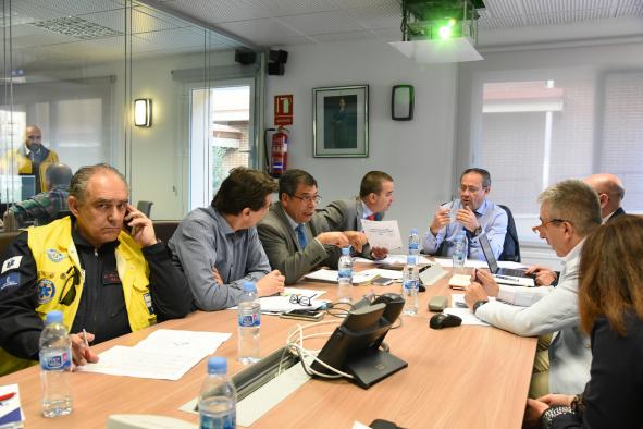 El consejero de Hacienda y Administraciones Públicas, Juan Alfonso Ruiz Molina, preside la reunión de PLATECAM